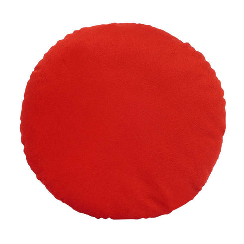 Red Self Design Round Christmas Cushion - Uncommongifts.in